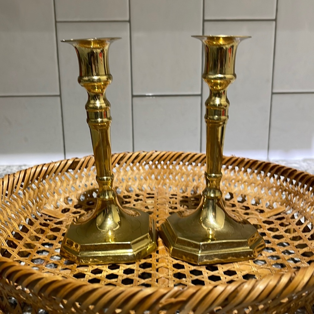 Brass candle holders